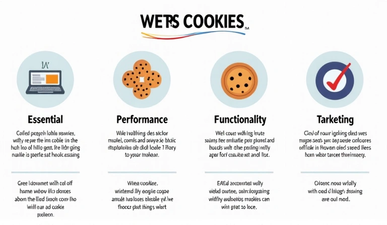 Graphique montrant différents types de cookies web