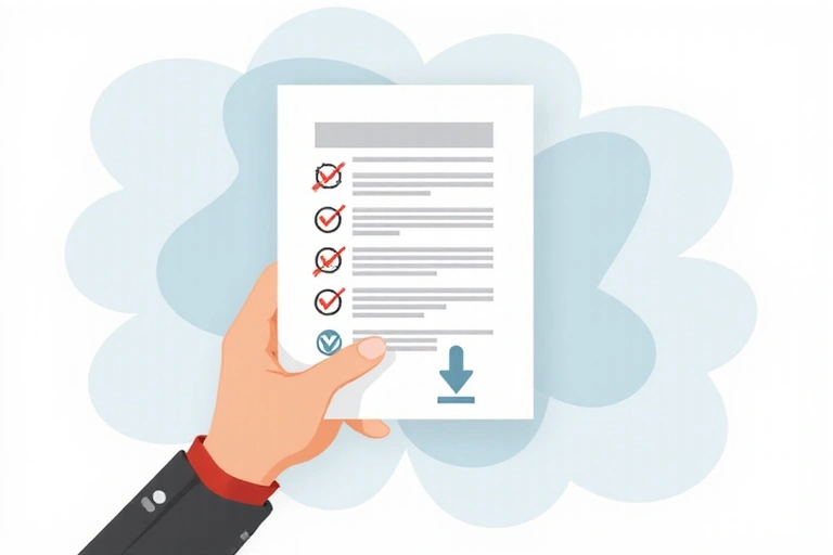 Illustration d'une main tenant un document avec des icônes de droits de l'utilisateur, symbolisant le contrôle sur les données personnelles.