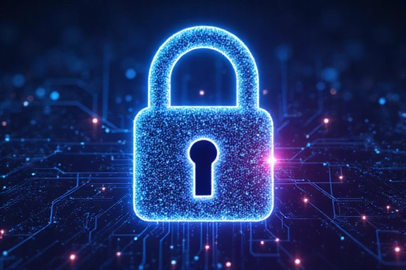 Illustration d'un cadenas numérique avec des couches de protection, symbolisant des mesures de sécurité robustes.